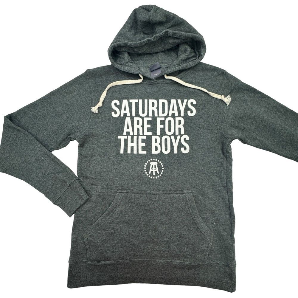 J AMERICA BARSTOOL SPORTS SATURDAYS ARE FOR THE BOYS HOODIE SWEATSHIRT MEDIUM